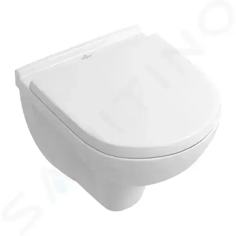 Záchody VILLEROY & BOCH - O.novo Závesné WC Compact s doskou SoftClosing, DirectFlush, alpská biela 5688HR01