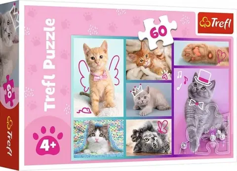Hračky puzzle TREFL - Puzzle 60 - Roztomilé mačky / Trefl