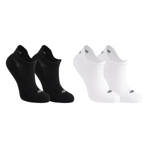 ponožky Set detských bežeckých ponožiek Kiprun 500 Inv čierne a biele 2 páry
