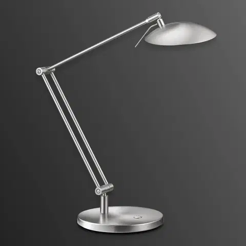 Stolové lampy Knapstein Stolná LED lampa Coira, matný nikel