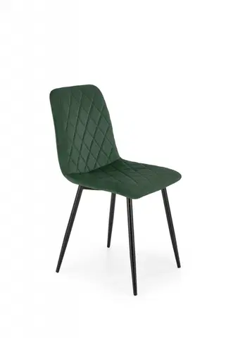 Jedálenské zostavy Jedálenská stolička K525 Halmar Tmavo zelená