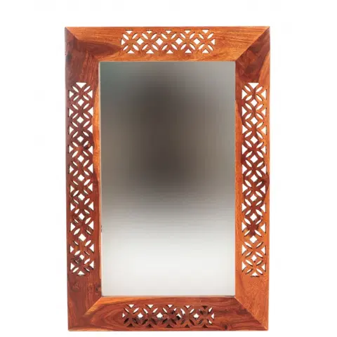 Zrkadlá Zrkadlo Mira 60x90 indický masív palisander