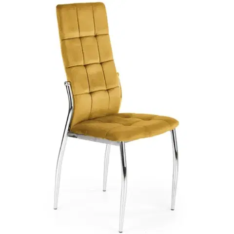 Čalúnené stoličky Stolička W153 horčica