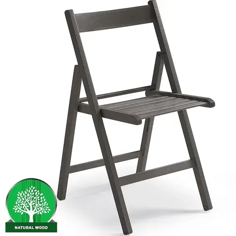 Drevené stoličky Stolička Libro 43x48x79 Cm Grey