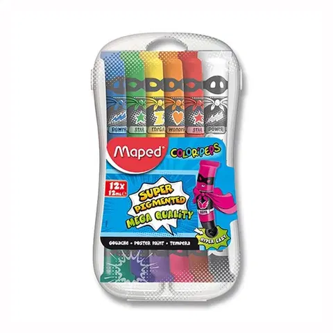 Hračky MAPED - Temperové farby MAPED Paint, 12x12 ml + plast. box