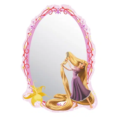 Samolepky na stenu AG Art Samolepiace detské zrkadlo Rapunzel Princezná Locika, 15 x 21,5 cm