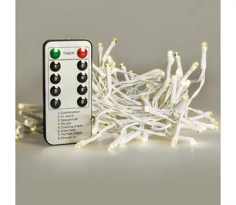 Vianočné dekorácie Brilagi Brilagi - LED Vianočná vonkajšia reťaz 120xLED/8 funkcií/3xAA 9,5m IP44 teplá biela 