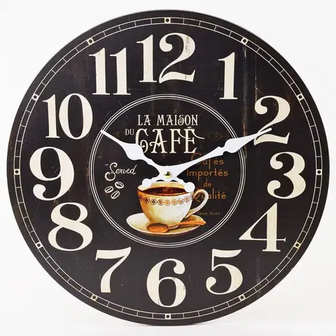 Hodiny Nástenné hodiny, Flor0148, La Maison Café, 34cm