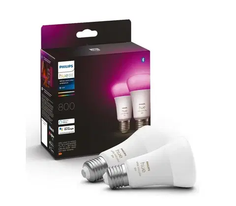 LED osvetlenie Philips SADA 2x LED Stmievateľná žiarovka Philips Hue WACA A60 E27/6,5W/230V 2000-6500K 