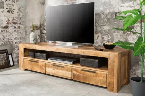 TV stolíky TV stolík THOR Dekorhome Prírodné drevo
