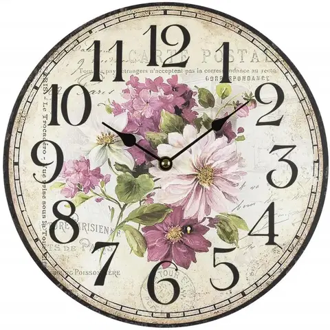 Hodiny Nástenné hodiny Fal4190 Kvety, 30cm