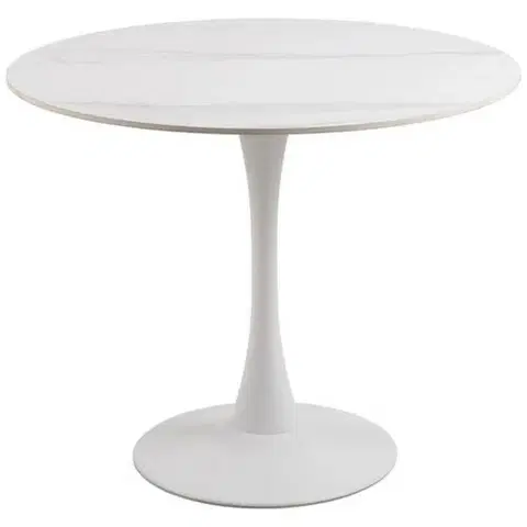 Stoly do jedálne Jedálenský Stôl Malta Biely 90cm