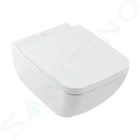 Záchody VILLEROY & BOCH - Collaro Závesné WC s doskou SoftClosing, DirectFlush, CeramicPlus, biela 4626HSR1