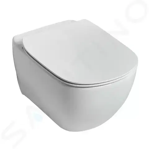 Záchody IDEAL STANDARD - Tesi Závesné WC s doskou SoftClose, AquaBlade, matná biela T3546V1