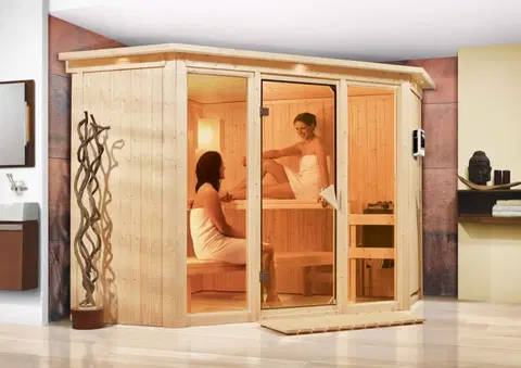 Sauny Interiérová fínska sauna 245 x 245 cm Dekorhome