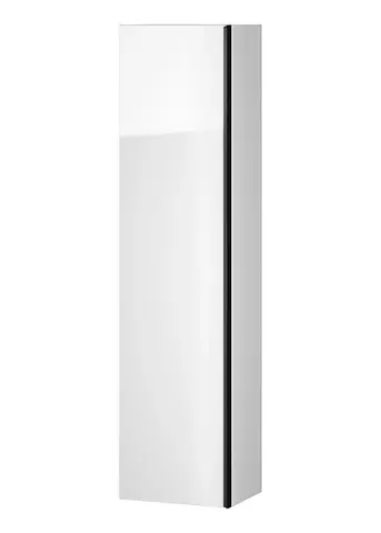 Kúpeľňa CERSANIT - Nábytkový stĺpik VIRGO biely s čiernou úchytkou S522-033