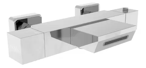 Kúpeľňové batérie MEXEN - Termostatická vaňová batéria Cube, chróm (77360-00) 2. akosť