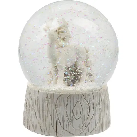 Vianočné dekorácie Vianočné snežítko s LED osvetlením Deer, 10 x 12,5 cm
