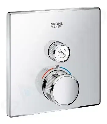 Kúpeľňové batérie GROHE - Grohtherm SmartControl Termostatická sprchová batéria pod omietku s 1 ventilom, chróm 29123000