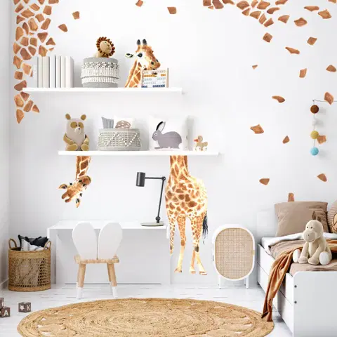 Nálepky na stenu Nálepky do detskej izby - Hravá žirafa