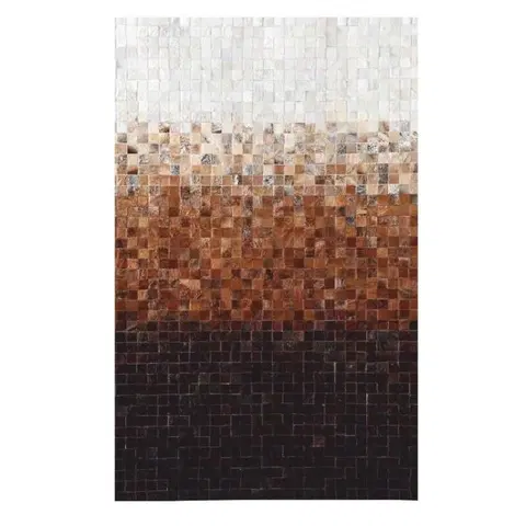 Koberce a koberčeky KONDELA Typ 7 kožený koberec 170x240 cm vzor patchwork