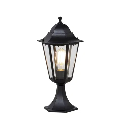 Vonkajsie osvetlenie Klasická vonkajšia základňa lampy čierna 48,6 cm IP44 - New Orleans