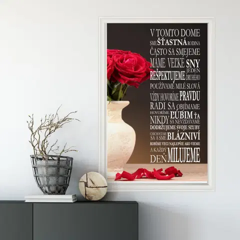 Tapety na stenu Samolepiace tapety citáty - Domov..., a lupene