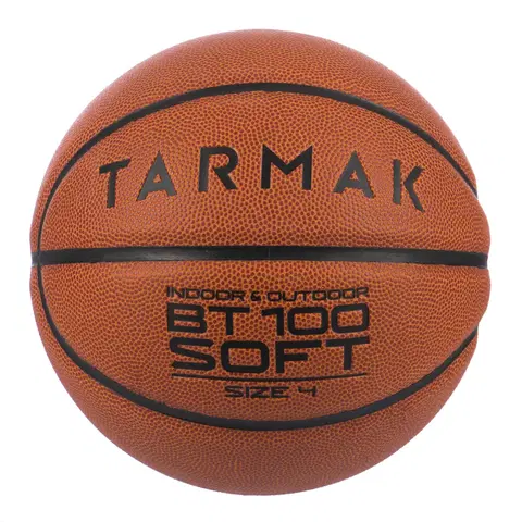 lopty Basketbalová lopta BT100 veľkosť 4, pre deti do 6 rokov oranžová