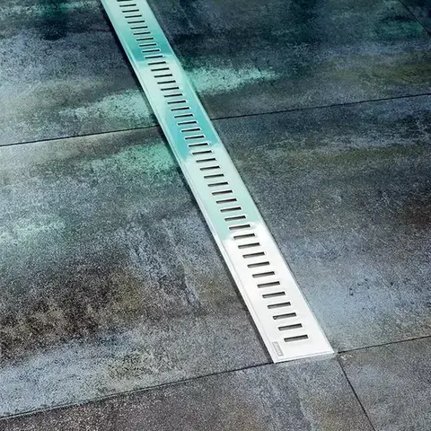 Sprchovacie kúty RAVAK - Zebra Odtokový žľab s mriežkou z nehrdzavejúcej ocele, 750 mm, plast X01433