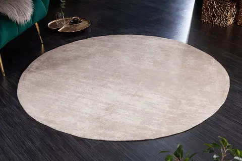 Koberce LuxD Dizajnový okrúhly koberec Rowan 150 cm béžový