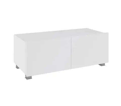 TV stolíky a steny Konsimo Sp. z o.o. Sp. k. TV stolík PAVO 37x100 cm lesklá biela 