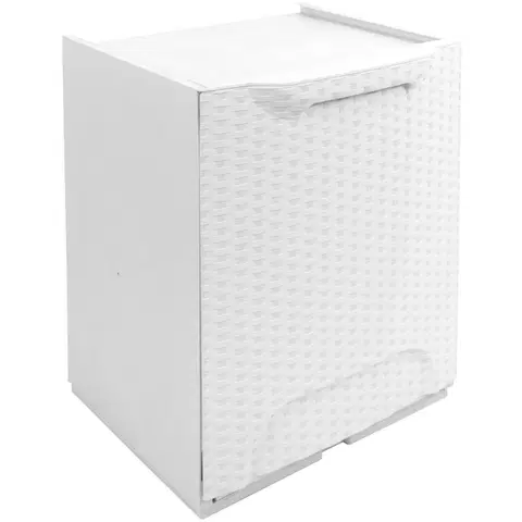 Úložné boxy Artplast Úložný výklopný box RATTAN 34 x 29 x 47 cm, biela