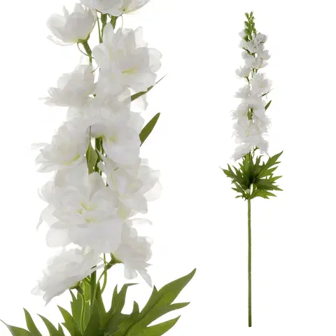 Kvety Umelá kvetina Ostrožka biela, 70 x 8 cm