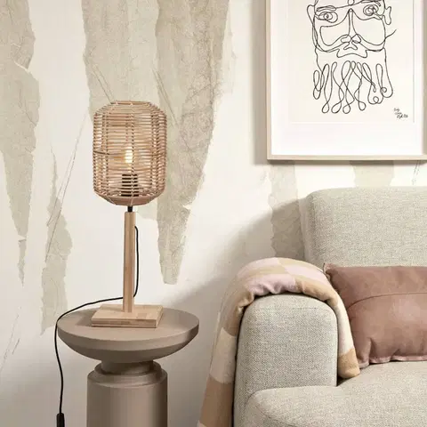 Stolové lampy Good & Mojo GOOD & MOJO Tanami stolová lampa, 45 cm, prírodná