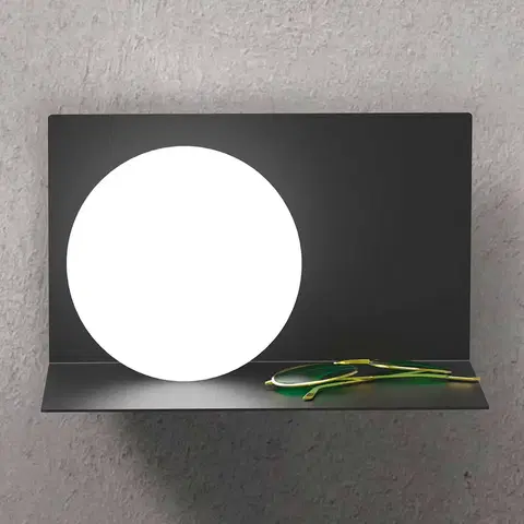 Nástenné svietidlá Marchetti Nástenné svietidlo Balance čierne zarovnané vľavo