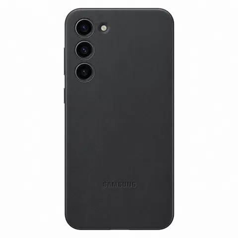 Puzdrá na mobilné telefóny Zadný kryt Leather Cover pre Samsung S23 Plus, čierna EF-VS916LBEGWW
