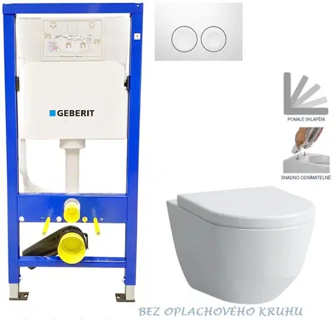 Kúpeľňa GEBERIT DuofixBasic s bielym tlačidlom DELTA21 + WC LAUFEN PRO RIMLESS + SEDADLO 458.103.00.1 21BI LP1