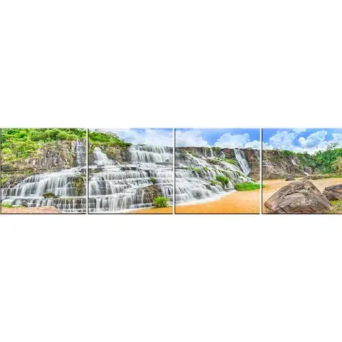 Dekoračné panely Sklenený panel 60/240 Waterfall-4 4-Elem
