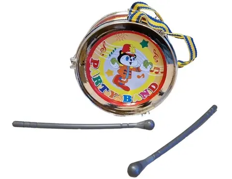 Hudobné hračky LAMPS - Detský bubon s paličkami 13cm