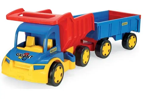 Hračky - dopravné stroje a traktory WADER -  GIGANT truck auto s vlečkou