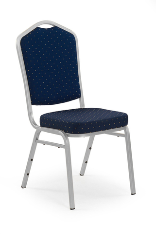 Jedálenské stoličky HALMAR K66S jedálenská stolička modrá / strieborná