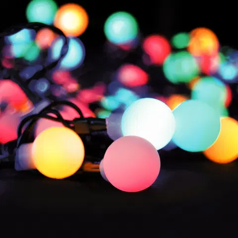 Vianočné dekorácie Solight Svetelná vonkajšia reťaz 200 LED s diaľkovým ovládačom, 20 m