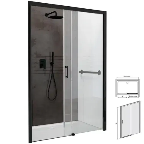 Sprchovacie dvere; priečky Sprchové dvere D2P/Freezone-140-S CYW0