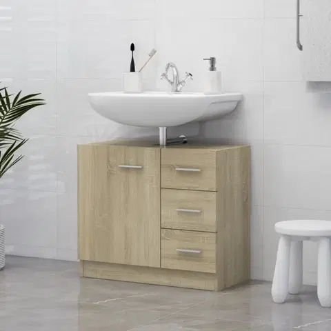 Kúpeľňové skrinky Skrinka pod umývadlo DTD Dekorhome Dub sonoma