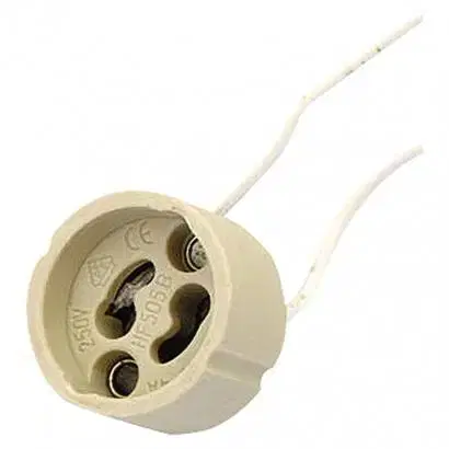 Žiarovky EMOS Objímka na žárovku GU10 keramická 250V/2A, biela