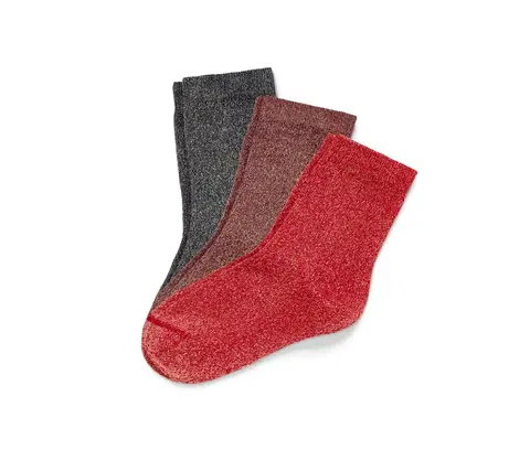 Socks Detské trblietavé ponožky, 3 páry