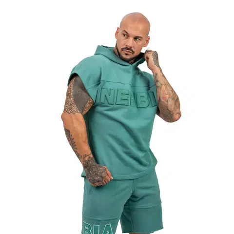 Pánske tričká Rag top s kapucňou Nebbia Champion 706 Green - L