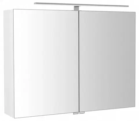 Kúpeľňový nábytok SAPHO - RIWA galérka s LED osvetlením, 81x70x17cm, biela lesk RIW080-0030