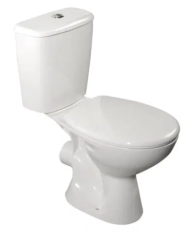 Kúpeľňa AQUALINE - JUAN WC kombi misa, dvojtlačidlo, zadný odpad, biela LC2154