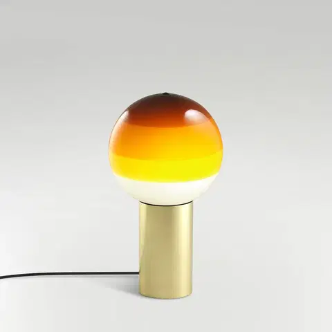 Stolové lampy Marset MARSET Dipping Light S stolová jantárová/mosadzná